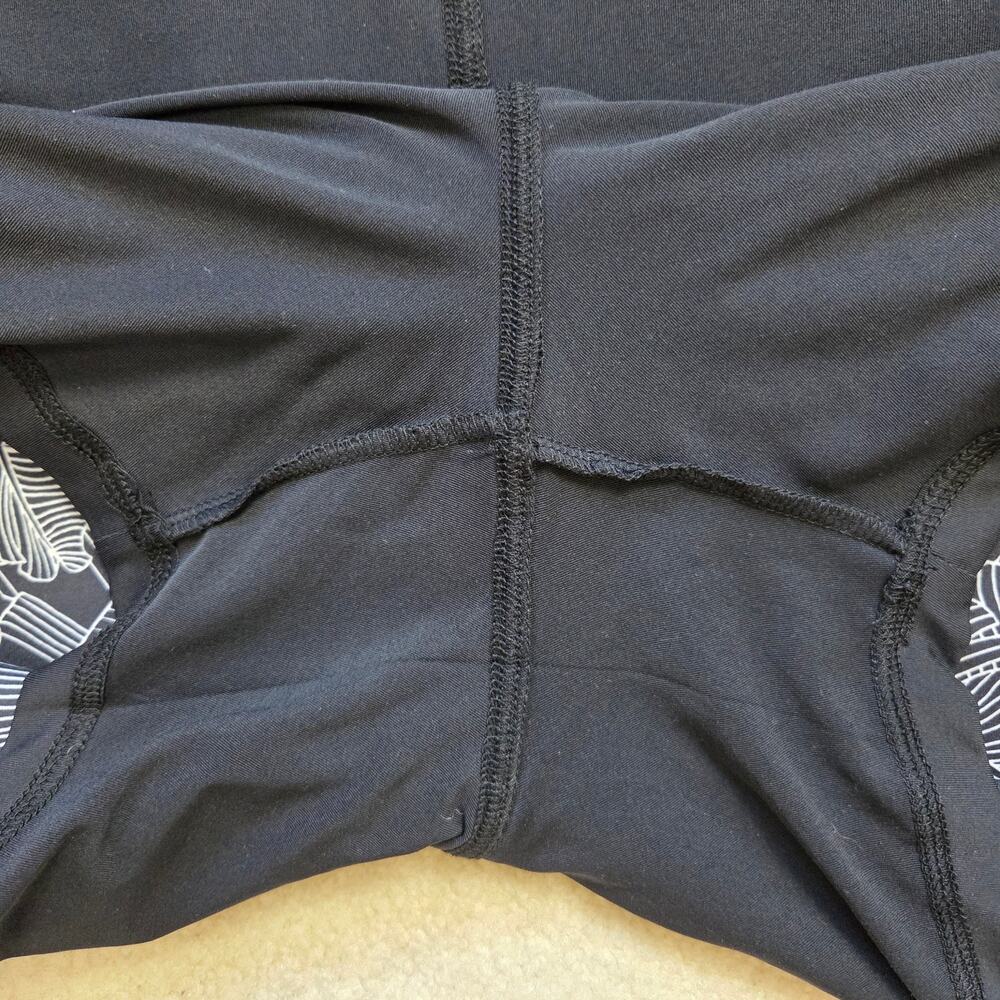 Lands' End 3X Sport Skirt/Skort Pull On Stretch Back Pocket Black White Leaf - Picture 8 of 16